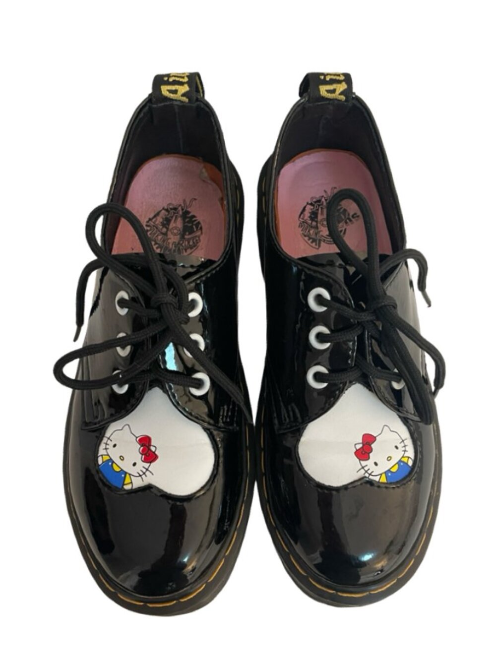 Dr. Martens Hello Kitty Patent Leather Platform Shoes Black EU 36 / US 5